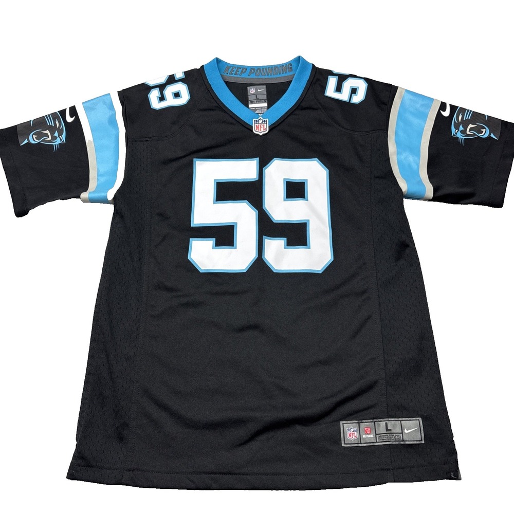 Carolina Panthers Jersey Youth L (14-16) Black Luke Kuechly Nike Football-NFL